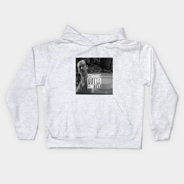 Straight Outta COMP 101 (white) Kids Hoodie by njonsson